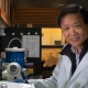 Dr. Liuling Yan working in his genetics lab at the Noble Research Center at Oklahoma State University.